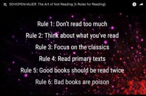 SCHOPENHAUER: The Art of Not Reading (6 Rules for Reading)